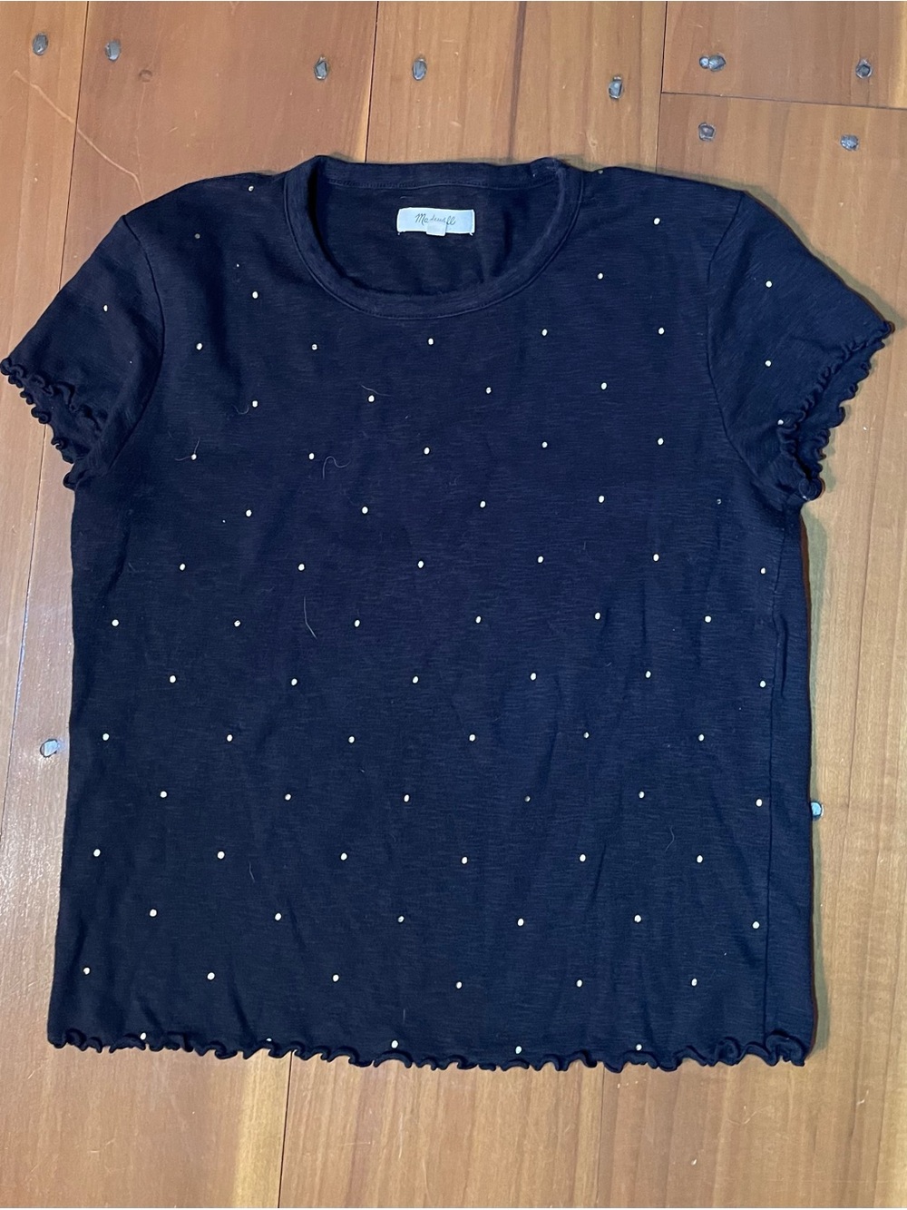 Madewell Baby Tee in Metallic Dot Medium